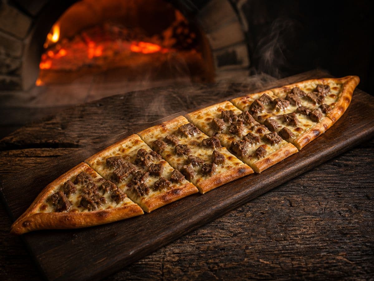 Yaprak Kuşbaşılı Pide